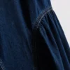 Midi-Kleid aus Baumwoll-Denim mit tief sitzender Taille Midi-Kleid aus Baumwoll-Denim mit tief sitzender Taille