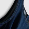 Midi-Kleid aus Baumwoll-Denim mit tief sitzender Taille Midi-Kleid aus Baumwoll-Denim mit tief sitzender Taille