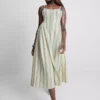 Midi-Kleid aus Baumwolle mit Knopfleiste Midi-Kleid aus Baumwolle mit Knopfleiste