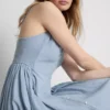 Midi-Kleid aus Baumwolle mit Knopfleiste Midi-Kleid aus Baumwolle mit Knopfleiste
