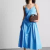 Midi-Kleid aus Baumwolle mit Trägern im Korsettstil Midi-Kleid aus Baumwolle mit Trägern im Korsettstil
