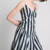 Midi-Kleid aus Baumwolle mit Trägern im Korsettstil Midi-Kleid aus Baumwolle mit Trägern im Korsettstil