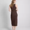 Midi-Kleid mit geripptem integrierten BH Midi-Kleid mit geripptem integrierten BH
