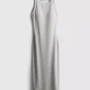 Midi-Kleid mit geripptem integrierten BH Midi-Kleid mit geripptem integrierten BH