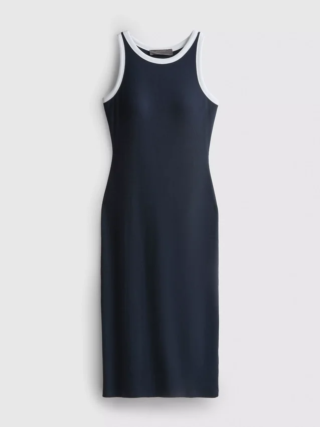 Midi-Kleid mit geripptem integrierten BH Midi-Kleid mit geripptem integrierten BH