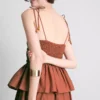 Midi-Kleid mit gestuften Rüschen Midi-Kleid mit gestuften Rüschen