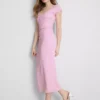 Midi-Kleid mit Herzausschnitt und Crinkle-Optik Midi-Kleid mit Herzausschnitt und Crinkle-Optik