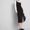 Midi-Kleid mit quadratischem Ausschnitt im Second-Skin-Look Midi-Kleid mit quadratischem Ausschnitt im Second-Skin-Look