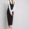 Midi-Kleid mit quadratischem Ausschnitt im Second-Skin-Look Midi-Kleid mit quadratischem Ausschnitt im Second-Skin-Look