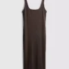 Midi-Kleid mit quadratischem Ausschnitt im Second-Skin-Look Midi-Kleid mit quadratischem Ausschnitt im Second-Skin-Look