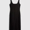 Midi-Kleid mit quadratischem Ausschnitt im Second-Skin-Look Midi-Kleid mit quadratischem Ausschnitt im Second-Skin-Look