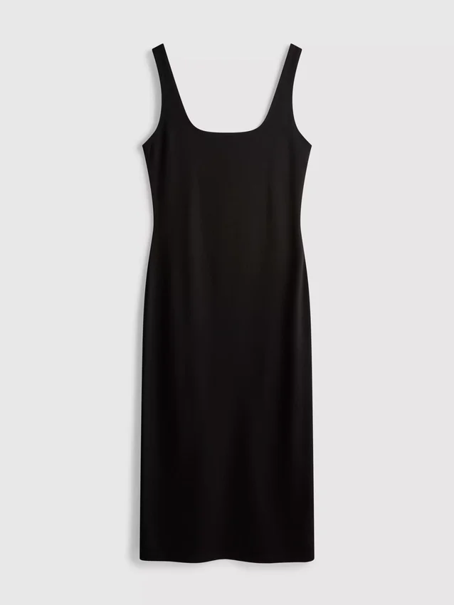 Midi-Kleid mit quadratischem Ausschnitt im Second-Skin-Look Midi-Kleid mit quadratischem Ausschnitt im Second-Skin-Look