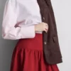 Midi-Rock aus Baumwoll-Popeline mit tiefem Taillenbund Midi-Rock aus Baumwoll-Popeline mit tiefem Taillenbund