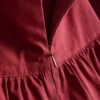 Midi-Rock aus Baumwoll-Popeline mit tiefem Taillenbund Midi-Rock aus Baumwoll-Popeline mit tiefem Taillenbund