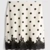 Midi-Rock aus Baumwollmischung mit Spitzenbesatz und Polka-Dots Midi-Rock aus Baumwollmischung mit Spitzenbesatz und Polka-Dots