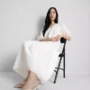 Midi-Smockkleid aus Baumwoll-Seersucker Midi-Smockkleid aus Baumwoll-Seersucker