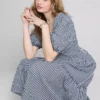 Midi-Smockkleid aus Baumwoll-Seersucker Midi-Smockkleid aus Baumwoll-Seersucker