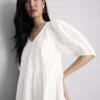 Midi-Smockkleid aus Baumwoll-Seersucker Midi-Smockkleid aus Baumwoll-Seersucker