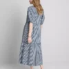 Midi-Smockkleid aus Baumwoll-Seersucker Midi-Smockkleid aus Baumwoll-Seersucker