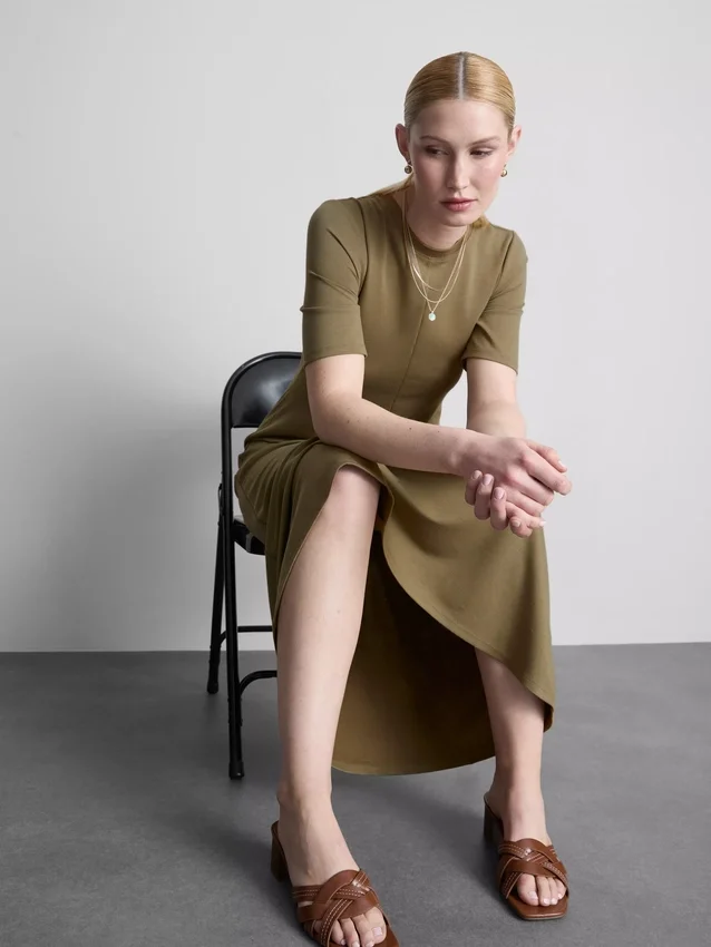 Midi-T-Shirt-Kleid Midi-T-Shirt-Kleid