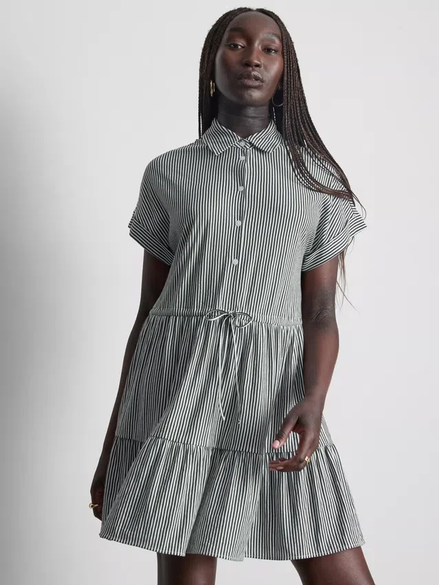 Mini-Hemd-Kleid mit Kragen Mini-Hemd-Kleid mit Kragen