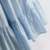 Mini-Kleid aus Popeline mit Rüschen und Trägern Mini-Kleid aus Popeline mit Rüschen und Trägern