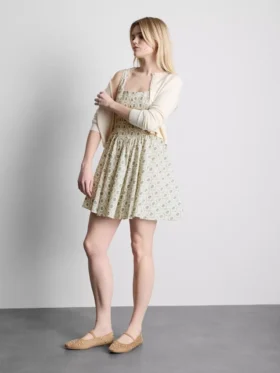 Mini-Kleid mit Korsett-Knopfleiste Mini-Kleid mit Korsett-Knopfleiste