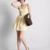 Mini-Korsett-Kleid aus Baumwollmischung Mini-Korsett-Kleid aus Baumwollmischung