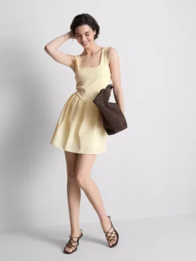 Mini-Korsett-Kleid aus Baumwollmischung Mini-Korsett-Kleid aus Baumwollmischung