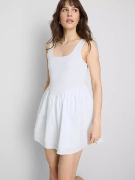 Mini-Korsett-Kleid aus Baumwollmischung Mini-Korsett-Kleid aus Baumwollmischung