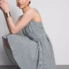 Mini-Korsett-Kleid mit Gingham-Muster Mini-Korsett-Kleid mit Gingham-Muster