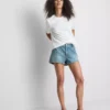 Mini-Shorts aus Baumwoll-Denim Mini-Shorts aus Baumwoll-Denim
