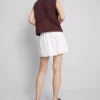 Mini-Skort aus Leinenmischung mit seitlichen Bindebändern Mini-Skort aus Leinenmischung mit seitlichen Bindebändern