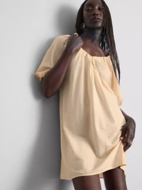 Mini-Smockkleid mit Puffärmeln