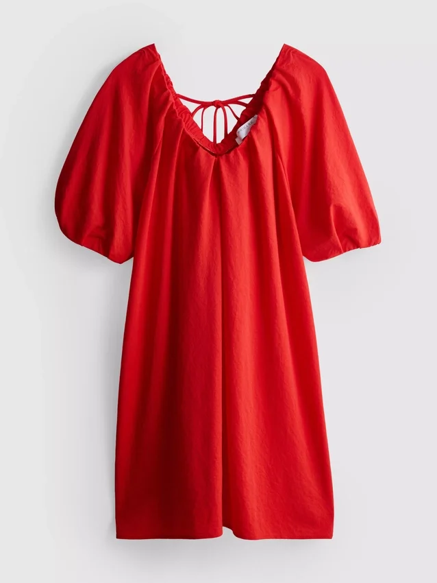 Mini-Smockkleid mit Puffärmeln Mini-Smockkleid mit Puffärmeln