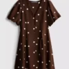 Minikleid mit Knopfleiste und Puffärmeln Minikleid mit Knopfleiste und Puffärmeln