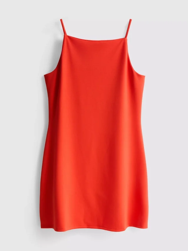 Minikleid mit quadratischem Ausschnitt Minikleid mit quadratischem Ausschnitt