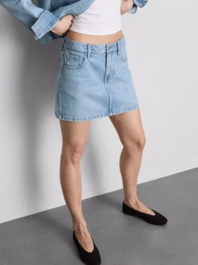 Minirock aus Baumwoll-Denim