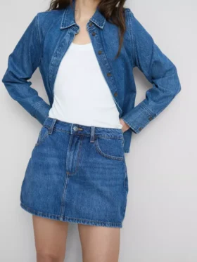 Minirock aus Baumwoll-Denim