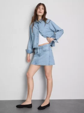 Minirock aus Baumwoll-Denim