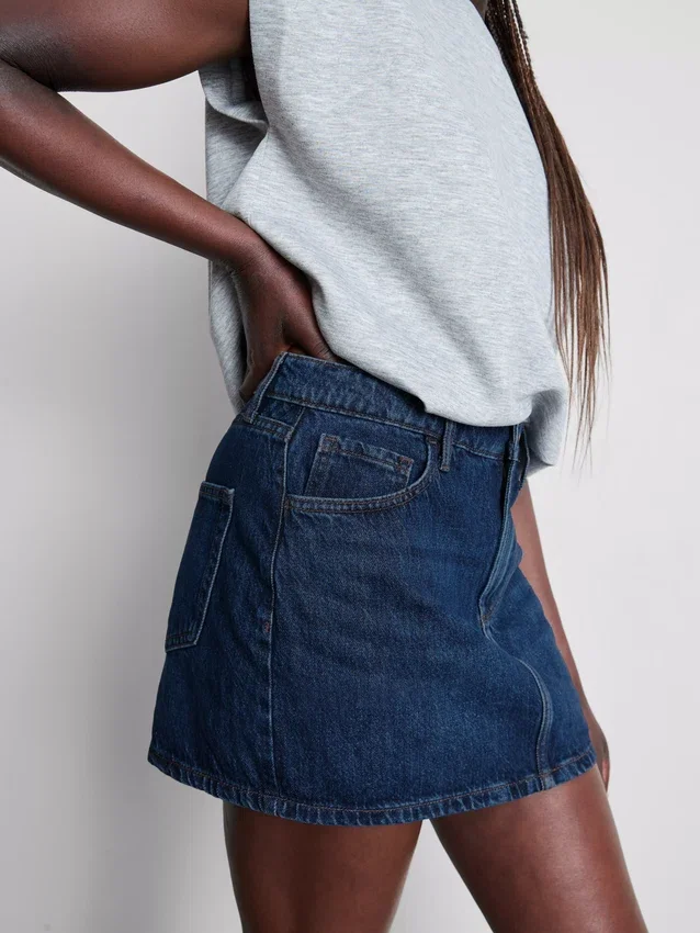 Minirock aus Baumwoll-Denim Minirock aus Baumwoll-Denim