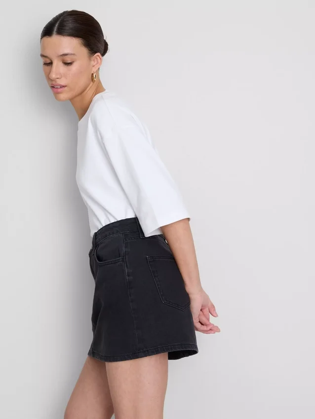 Minirock aus Baumwoll-Denim Minirock aus Baumwoll-Denim