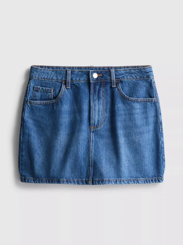 Minirock aus Baumwoll-Denim Minirock aus Baumwoll-Denim