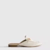 Mule-Loafer aus Kunstleder mit Trensenschnalle