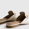 Mule-Loafer aus Kunstleder mit Trensenschnalle