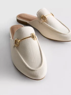 Mule-Loafer mit Snaffle-Motiv
