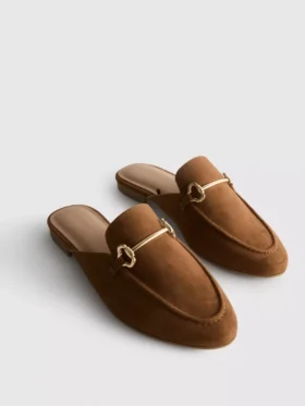Mule-Loafer mit Snaffle-Motiv
