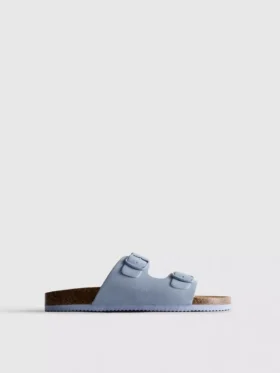 Mule-Sandalen mit doppeltem Schnallenriemen