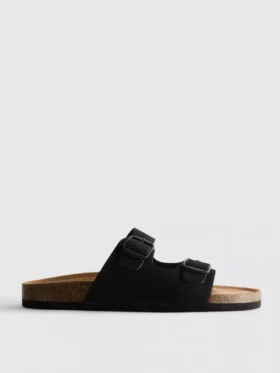 Mule-Sandalen mit doppeltem Schnallenriemen