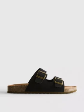 Mule-Sandalen mit doppeltem Schnallenriemen